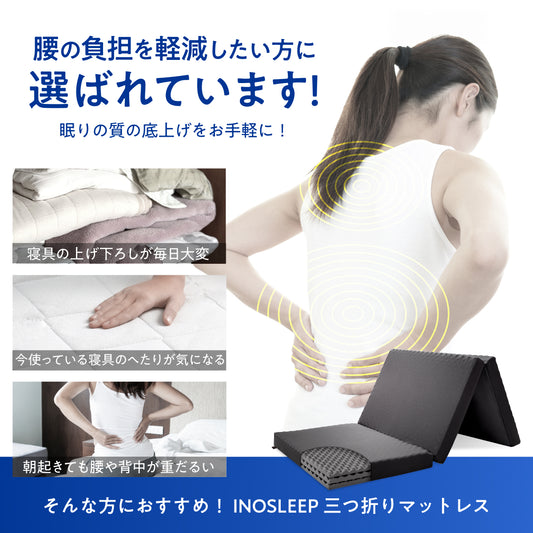 【高い通気性と体圧分散】三つ折りマットレス タイプB 高通気×体圧分散3層