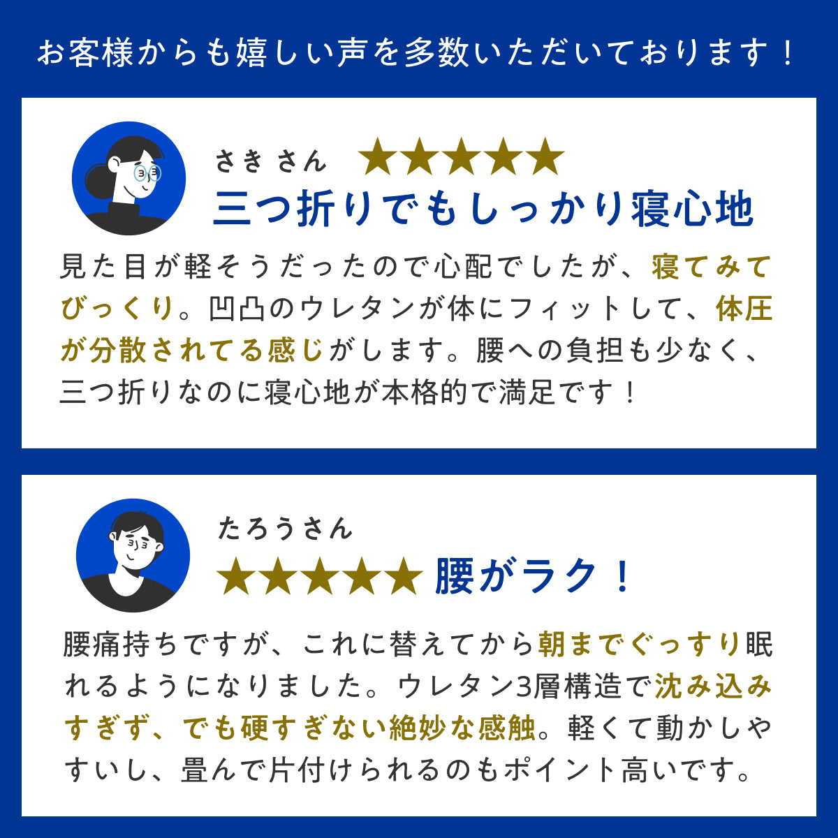 【高い通気性と体圧分散】三つ折りマットレス タイプB 高通気×体圧分散3層