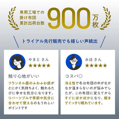 【毎日の眠りを快適にする肌触りと保温力】アルミフランネル掛け布団