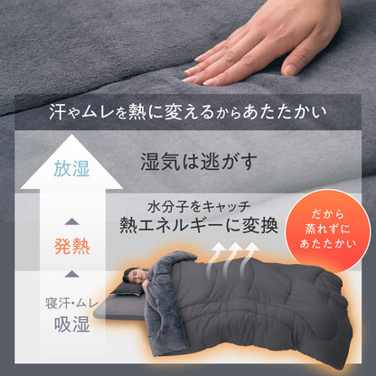 【毎日の眠りを快適にする肌触りと保温力】アルミフランネル掛け布団