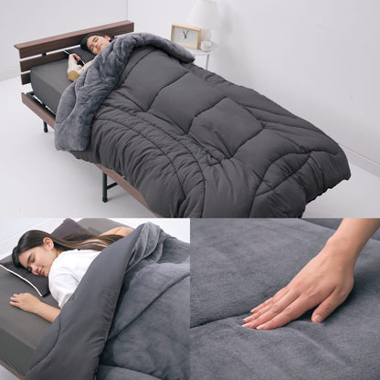 【毎日の眠りを快適にする肌触りと保温力】アルミフランネル掛け布団