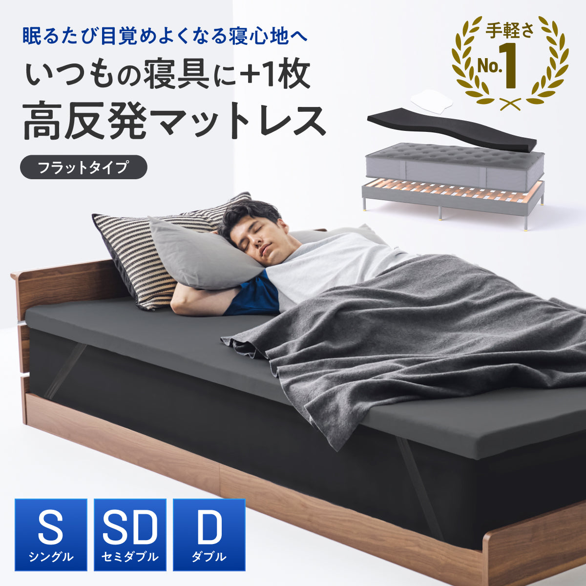 マットレス1枚 点でささえる硬質マットレス S 厚み（約）8cm: インテリア・家具