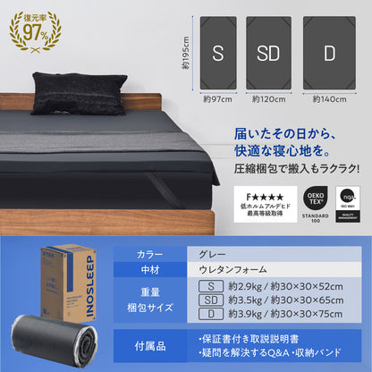 【超軽量!乗せるだけ簡単寝心地改善 厚み5cm】高反発マットレス フラットタイプ